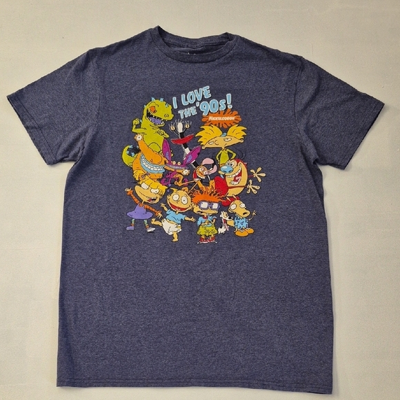 Nickelodeon Blue Cartoon Character Short Sleeve Tee - Picture 1 of 4